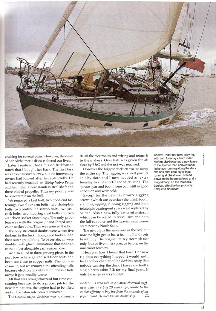 Classic Boat Article on Barbican page 8
